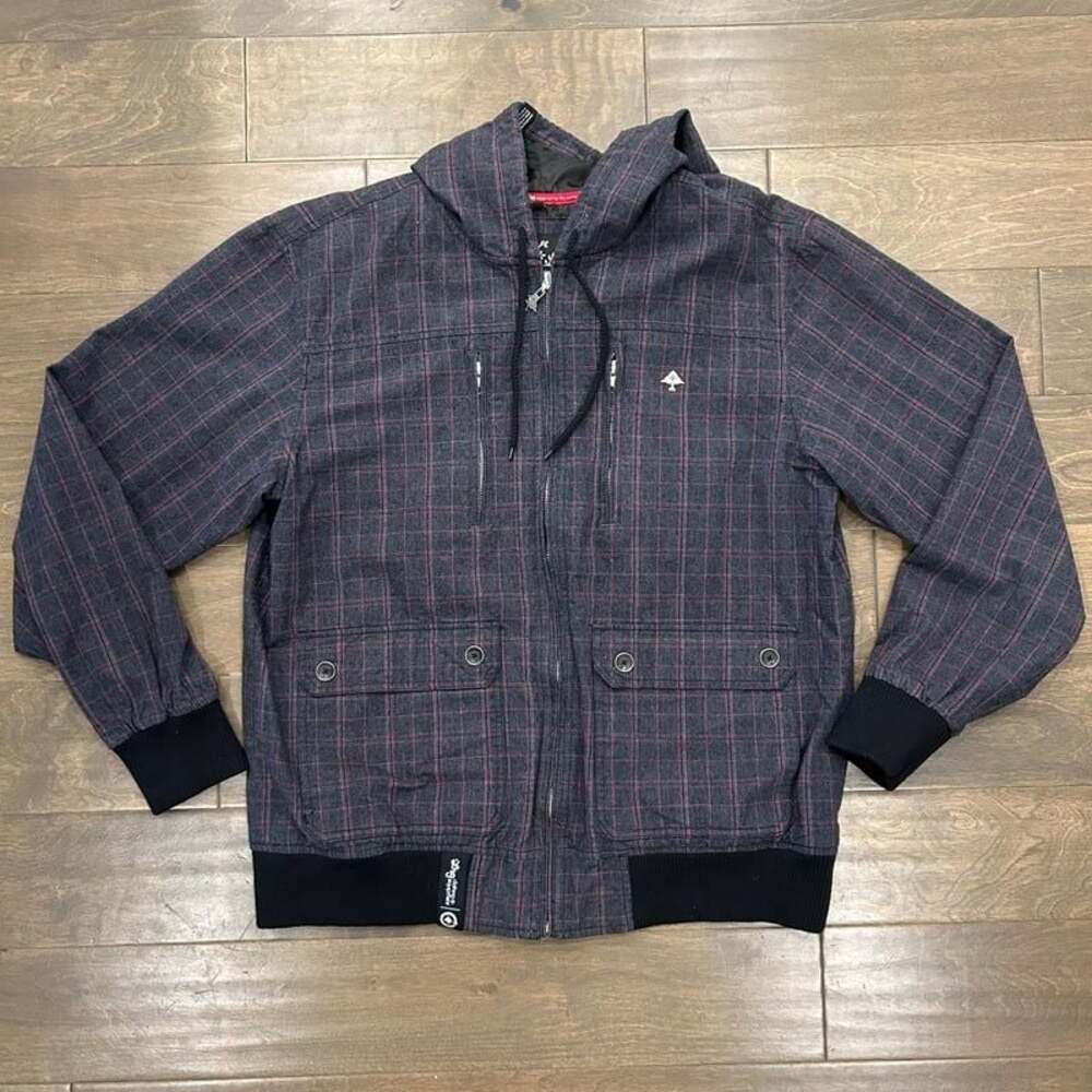 LRG Clothing‎ & Equipment Jacket Coat Plaid Gray Hiking Outdoors Ladies M hoody